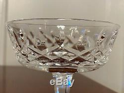 Set of 9 Vintage WATERFORD CRYSTAL Lismore Champagne Wine Sherbet Glasses