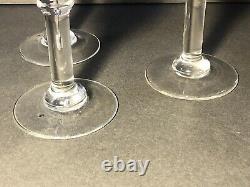 Set of Four Carlo Moretti Striped Murano Blown Glass Wine Goblets