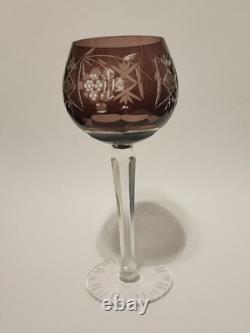 Set of Four NACHTMANN Traube Cut to Clear Crystal Hock Wine Glass, 8.2 Tall