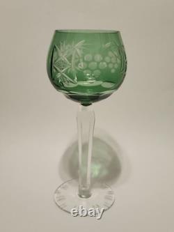 Set of Four NACHTMANN Traube Cut to Clear Crystal Hock Wine Glass, 8.2 Tall
