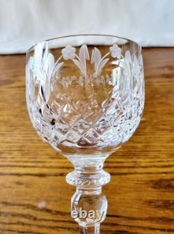 Set of VTG 1990s Rogaska Queen Hock Wine Crystal Glasses