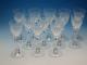 Signed Hawkes Cut Glass 12 Footed Wine Goblets Glasses