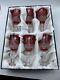 Six Amazing Large Vintage Roemer Wine Glasses Crystal Design Color Red/clear