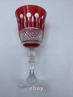 Six Amazing Large Vintage Roemer Wine Glasses Crystal Design Color Red/clear