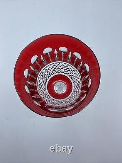 Six Amazing Large Vintage Roemer Wine Glasses Crystal Design Color Red/clear