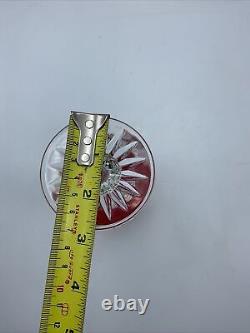 Six Amazing Large Vintage Roemer Wine Glasses Crystal Design Color Red/clear
