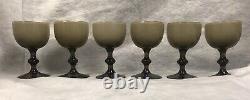 Six Carlo Moretti Taupe Cased Wine Glasses 4-1/4 Tall Mid Century Modern