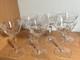 Six Vintage Crystal Wheat/Berry Etched Pattern Stemmed Wine Glasses 6 Tall 6oz