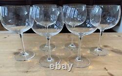 Six Vintage Riedel Crystal Montrachet Chardonnay Style Wine Glasses