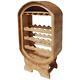 Solid Pine Wood Rustic Wine Rack Glass Storage in Vintage Antique Country Style