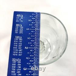 Spirally Ribbed Stem Wine Glasses Swirl Clear Set Of 12- 6.25 Vintage