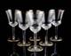 St Louis Apollo Gold Burgundy Wine Glasses Set of 6 Vintage Crystal Signed