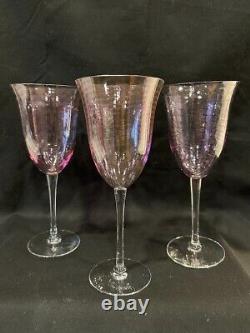 Stephen Smyers Vintage 1985 Signed Art Glass-Set of 3 Wine Glasses