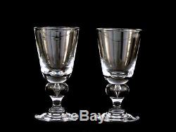 Steuben Crystal #7877 Teardrop Wine Glasses Vintage Set of 4