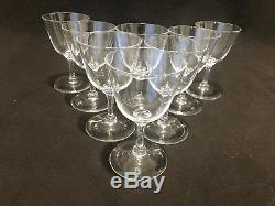 Steuben Glass Wine Glasses 4 3/4 Set of 8 Simple Elegant Signed S VINTAGE