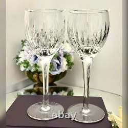 Stuart Monaco Claret Wine Glasses Clear Blown Glass Vintage Stuart Wine Goblets
