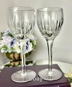Stuart Monaco Claret Wine Glasses Clear Blown Glass Vintage Stuart Wine Goblets