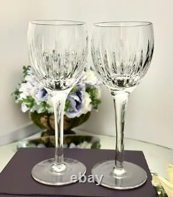 Stuart Monaco Claret Wine Glasses Clear Blown Glass Vintage Stuart Wine Goblets