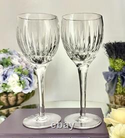 Stuart Monaco Claret Wine Glasses Clear Blown Glass Vintage Stuart Wine Goblets