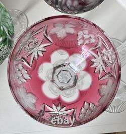 Stunning Set Of 6 Nachtmann Crystal Vintage Wine Hock Glasses 8 1/4