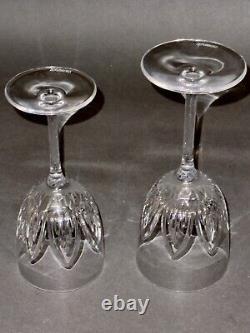 Stunning Vintage 2 of Ballylee Waterford Ireland Crystal Goblet Wine Glasses