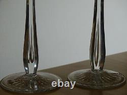 TWO VINTAGES ROEMER WINE GLASS CRYSTAL VAL ST LAMBERT RED BLUE height 7,48