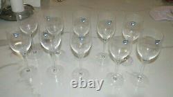Ten (10) Vintage Orrefors Sweden Crystal Wine Glasses Stemware