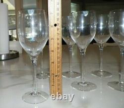 Ten (10) Vintage Orrefors Sweden Crystal Wine Glasses Stemware