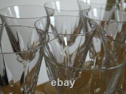 Ten Vintage Wine Burgundy Glasses Crystal St Louis Pattern Cerdagne 6,30