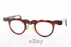 Theo Belgium Glasses Dorant 7 Rare Designer Eye Frame Wine Red c1990 Vintage NOS
