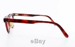 Theo Belgium Glasses Dorant 7 Rare Designer Eye Frame Wine Red c1990 Vintage NOS