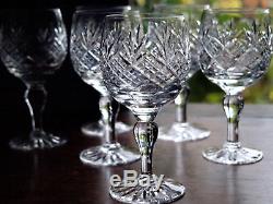 Thomas WEBB Crystal CHILTERN Cut Wine Glass Set of 6, Boxed, Vintage