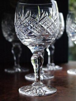 Thomas WEBB Crystal CHILTERN Wine Glasses Set of 6 Vintage Mint in Original Box