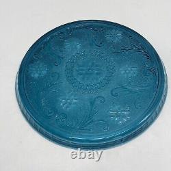 Tiara Indiana Glass Wine Dcanter Set Bicentennial Blue Sandwich Glass Vintage