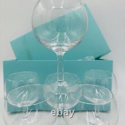 Tiffany & Co Crystal Set 6 Sangria Glasses Vintage Serveware Wine Drinking