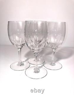 Tiffany Co Crystal Wine Glasses Set of 4 MINT VNTG with Etched LOGO 6