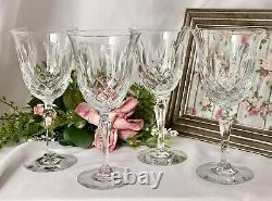 Tiffin-Francisan Elyse Wine Glasses Vintage Blown Glass USA Wine Glasses 4 pcs