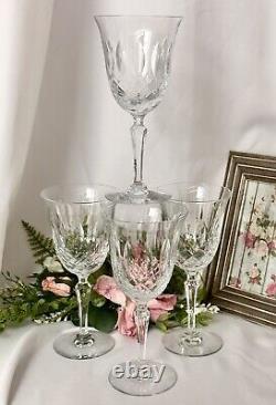 Tiffin-Francisan Elyse Wine Glasses Vintage Blown Glass USA Wine Glasses 4 pcs
