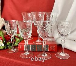 Tiffin-Franciscan Chardonnay Wine Glasses Clear Blown Vintage Glass Set of 7
