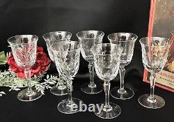 Tiffin-Franciscan Chardonnay Wine Glasses Clear Blown Vintage Glass Set of 7