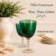 Tiffin Franciscan Killarney Emerald Green 17394 Hand Blown Wine Goblet Glasses 6