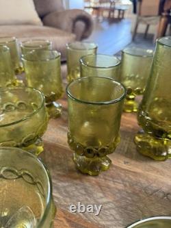 Tiffin Franciscan Madeira Olive Green Vintage Water Wine Goblets, Set of 24