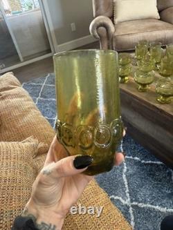 Tiffin Franciscan Madeira Olive Green Vintage Water Wine Goblets, Set of 24