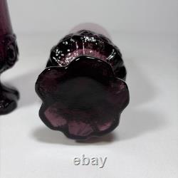 Tiffin Franciscan Maderia Amethyst Footed Water Glass Goblets Set of 6 6 5/8 T