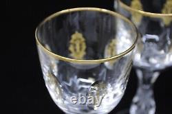 Tiffin Palais Versailles Claret Wine Glasses Set of 4 Vintage Gold Encrusted