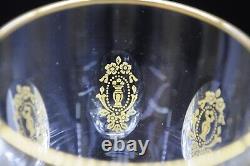 Tiffin Palais Versailles Claret Wine Glasses Set of 4 Vintage Gold Encrusted