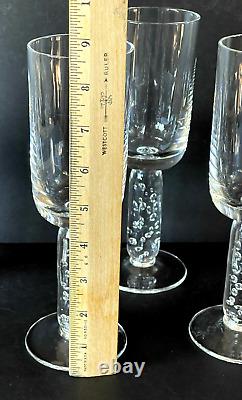 Timo Sarpaneva Iittala Nuutajarvi Vintage Arkipelago 5 Wine Glasses 8.5 Finland