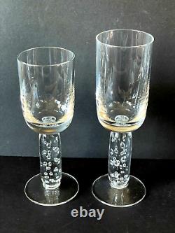 Timo Sarpaneva Iittala Nuutajarvi Vintage Arkipelago 5 Wine Glasses 8.5 Finland