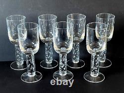 Timo Sarpaneva Iittala Nuutajarvi Vintage Arkipelago 7 Wine Glasses 7.75 Finland