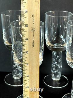 Timo Sarpaneva Iittala Nuutajarvi Vintage Arkipelago 7 Wine Glasses 7.75 Finland